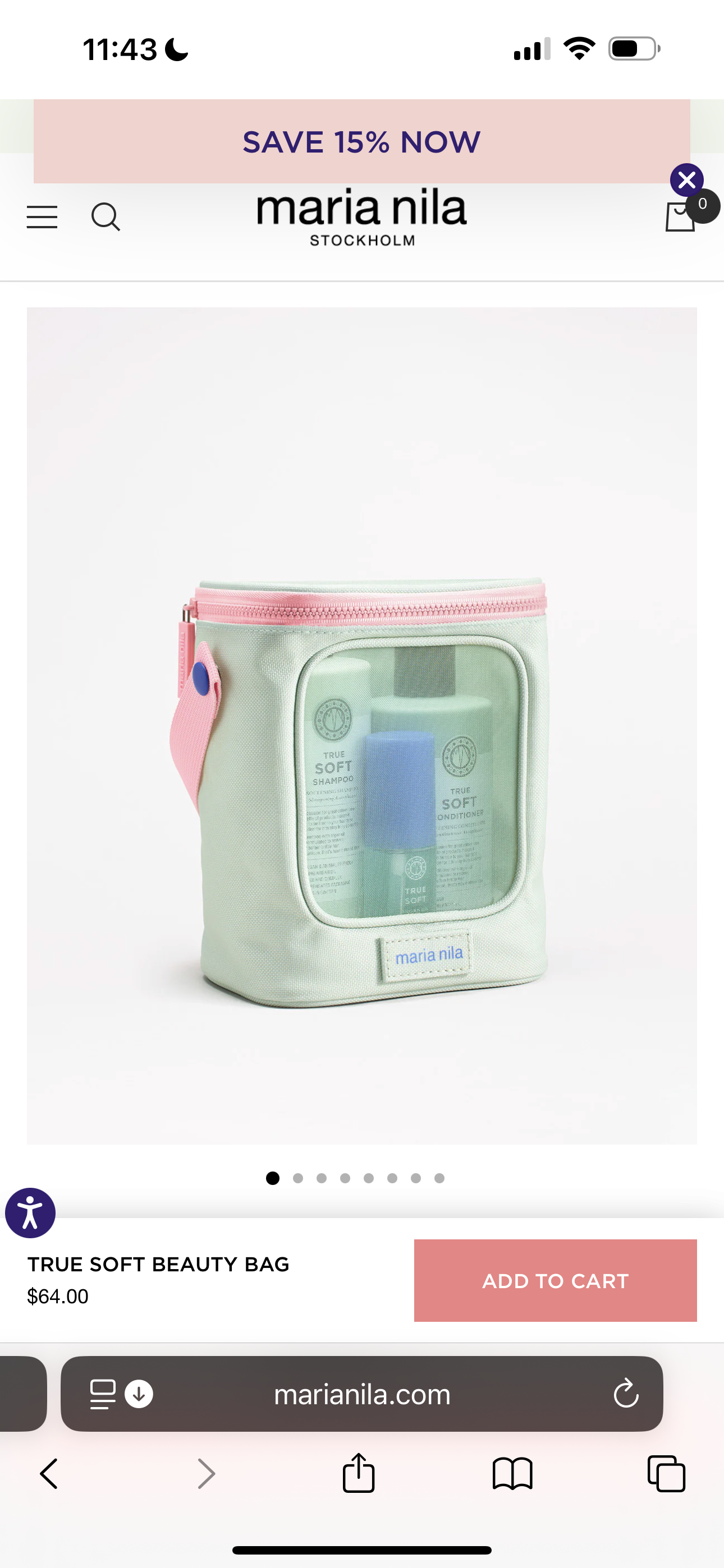 María Nila True Soft Beauty Bag