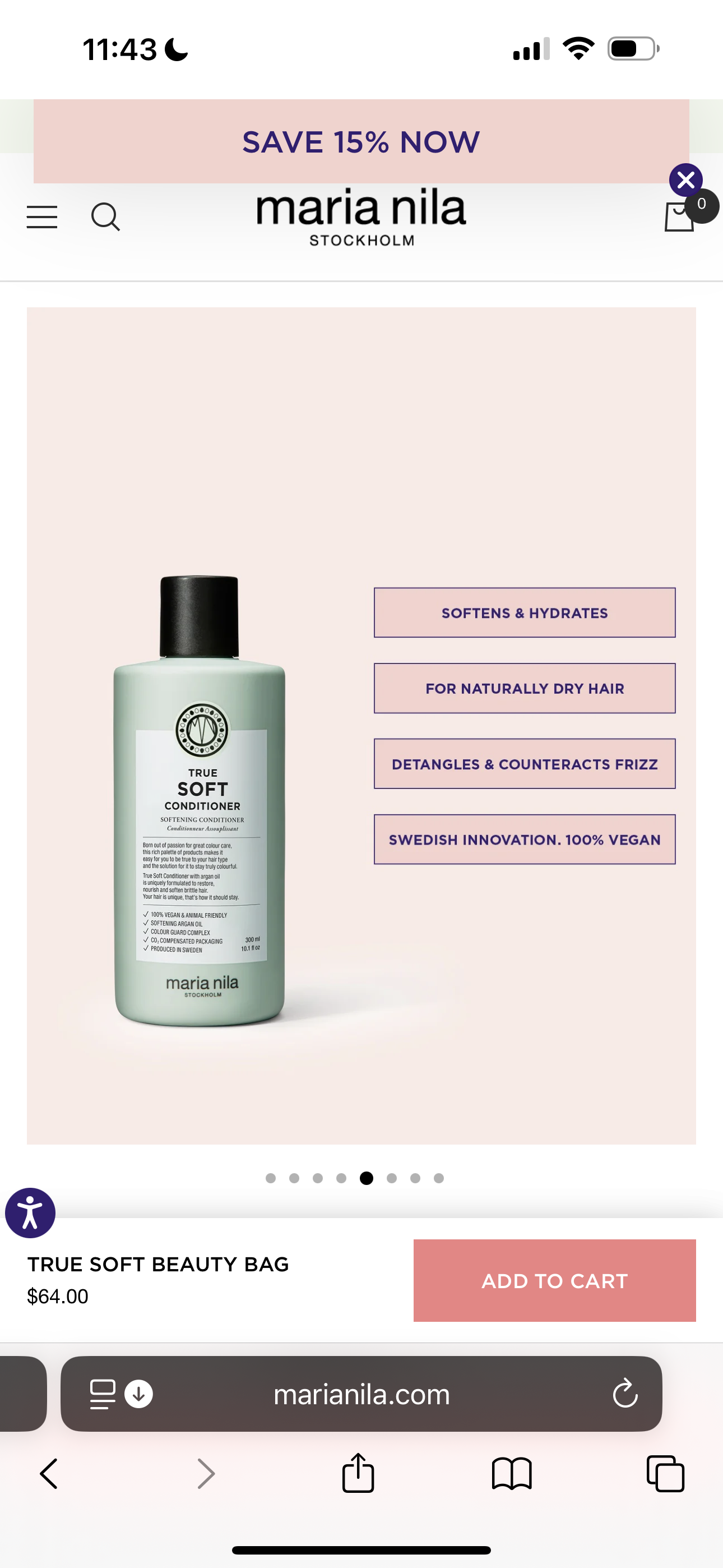 María Nila True Soft Beauty Bag