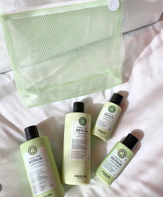 Maria Nila beauty bag with travel size